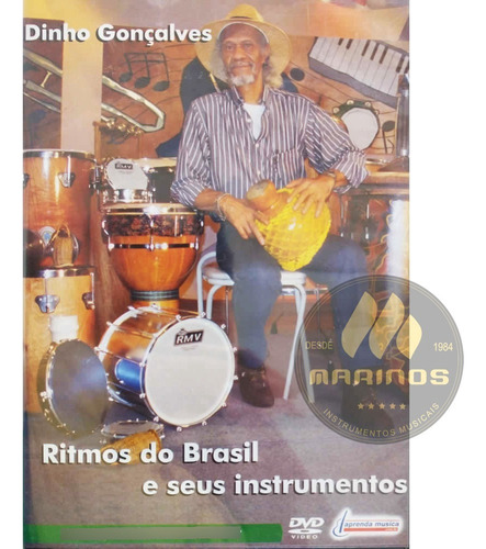 Dvd Video Aula Ritmos Brasil E Instrumentos Dinho Gonçalves