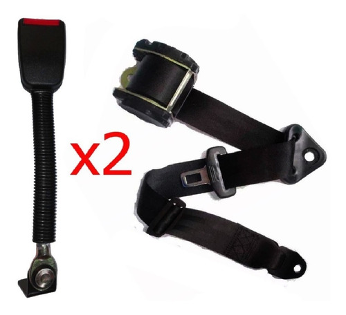 Imagen 1 de 5 de Cinturon De Seguridad Inercial Delanteros X 2 Homologado
