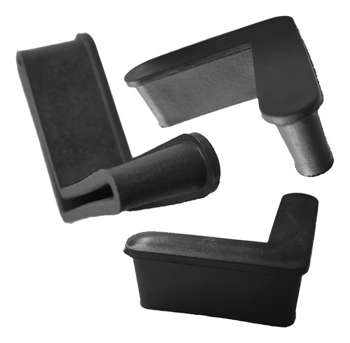 Regatón Plástico Ángulo Negro 1 1/2 Pulg. 38,1mm X 20u