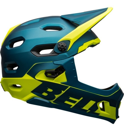 Casco Bell Super Dh Mips Mentonera Desmontable M/g Blu/hivz