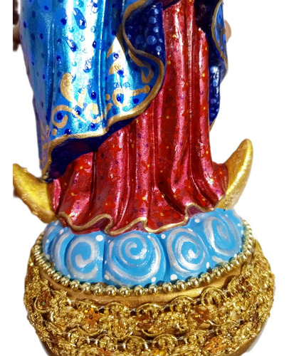 Virgen De Chiquinquirá Estatuilla 30 Cms Artesanal