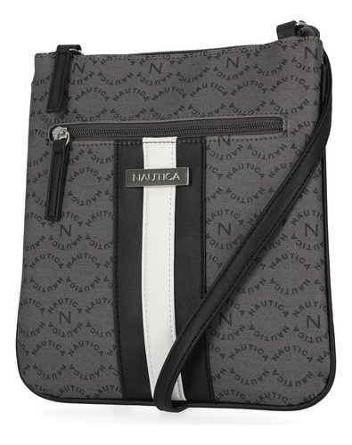 Bandolera Nautica Lakeside Signature Jaquard Black Para Muje