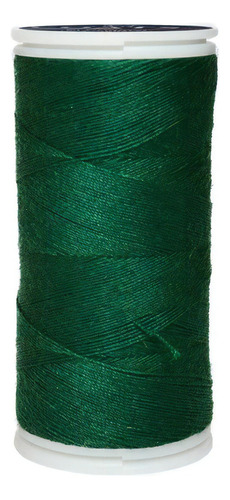 Caja 12 Pzas Hilo Coats Poliéster Liso 3 Cabos Fibra Corta Color T6980-5925 Verde Navidad