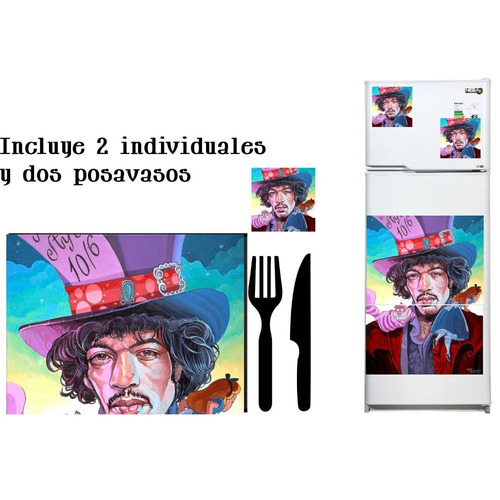 2 Individuales Y Posa Vasos Imantados. Diseño Personalizado