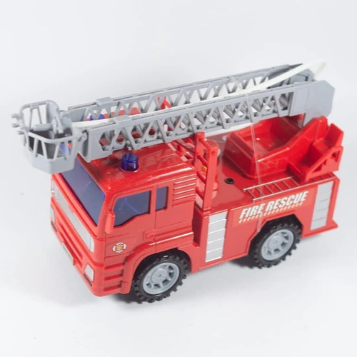 Imagen 3 de 3 de Camion Bomberos Tira Agua Con Luz Y Sonido 15cm 6489