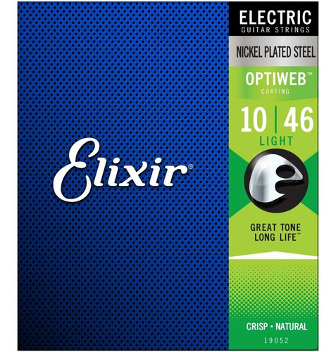 Imagen 1 de 1 de Cuerdas Para Guitarra Eléctica Elixir Optiweb 10-46