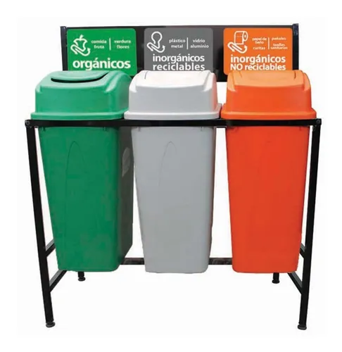 3 botes de reciclaje sales