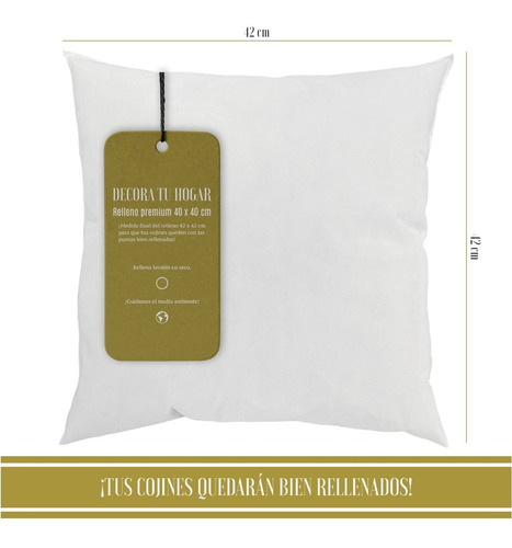 Imagen 2 de 7 de 6 Rellenos Premium Para Cojín Decorativo 40x40 Cm Marca Goût