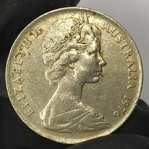 Australia 10 Cent 1976 Moneda Antigua