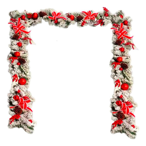 2 Pcs Traditional Christmas Wreath Snowflake For Door