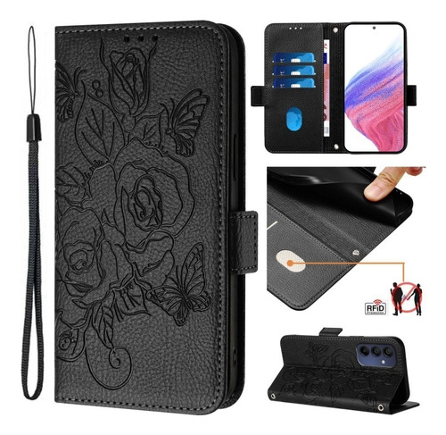 Funda Rosas Con Estampado For Samsung Galaxy A16/a54/a24