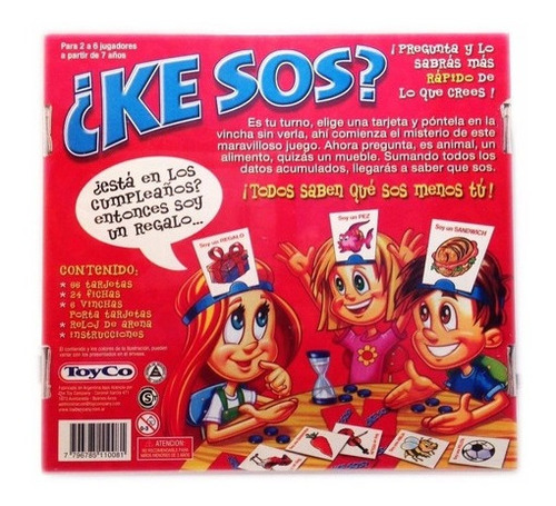 Imagen 3 de 6 de Juego De Mesa Ke Sos? Adivinanza Original Toyco