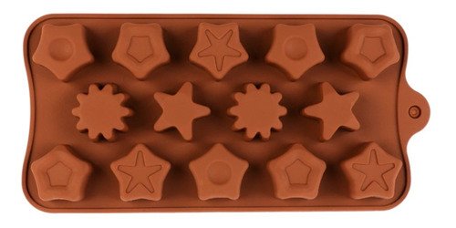 Molde Silicon De Estrellas Para Chocolates Bombones Dulces