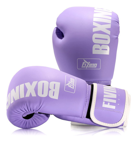 Fiving Guantes De Boxeo Estilo Profesional Para Mujer, Piel 