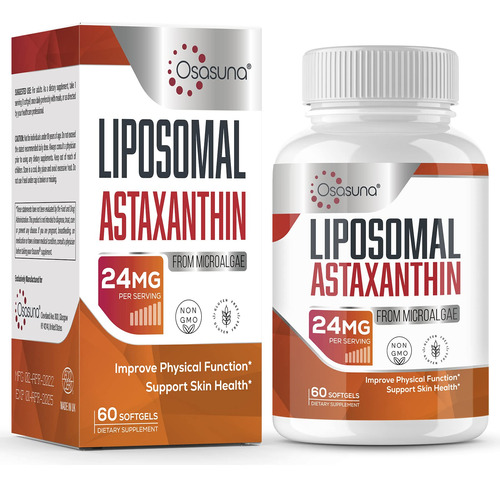 Astaxantina 24 Mg, Suplementos Liposomales De Astaxantina Pa