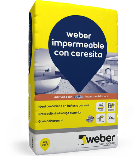 Weber Impermeable Con Ceresita 30 Kg Gris