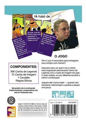 Qual É O Seu Meme? - Jogo De Cartas - Galápagos