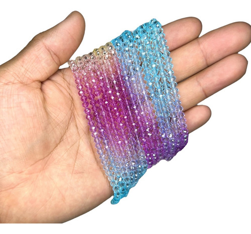 1 Tira Cristal Dona Facetado #4 Colores Bisutería Arcoiris 2