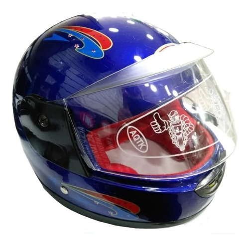 Imagen 3 de 10 de Casco Integral De Moto Niña Niño Económico Hasta 7 U 8 Años!