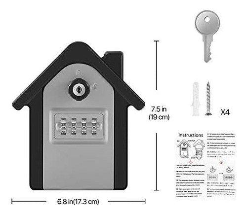 Caja De Seguridad Para Llaves Flexzion - Caja De Seguridad C