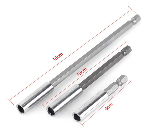 3 Soportes Puntas Barra Extensión Destornillador Vástago 1/4