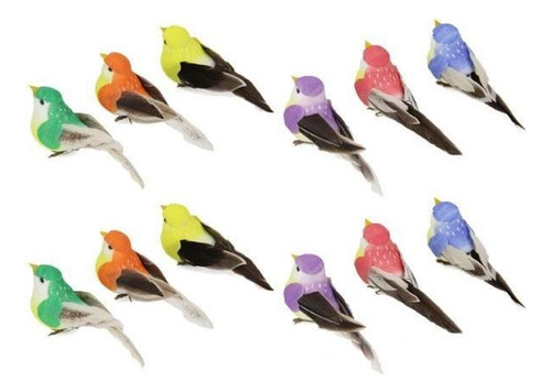 12 Piezas De Muñecas De Pájaros Artificiales Realistas,