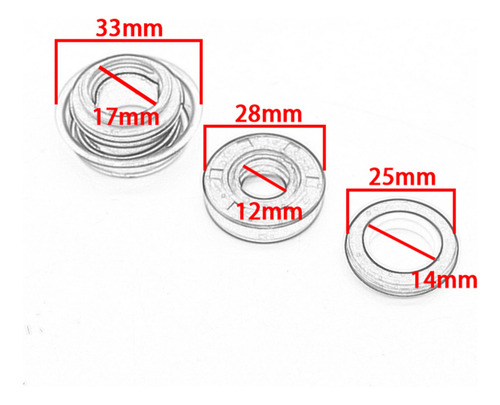 Set De Sellos De Aceite Para Bomba De Agua Crystally-2x Para