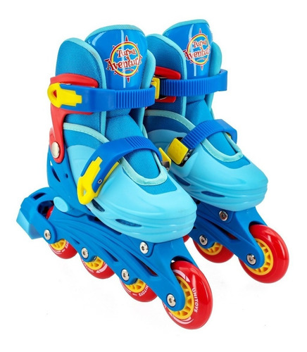 Imagem 6 de 7 de Patins Infantil Roller Tri-line Unitoys 1504 30-33 Azul
