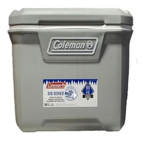 Hielera Coleman 65 Qts Móvil Con Ruedas 101 Latas/ 61.5 L