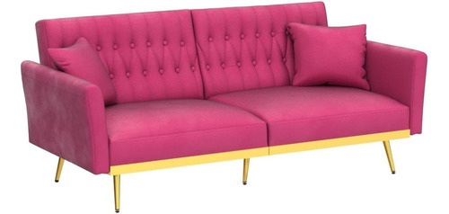 Sofa Cama Terciopelo Biplaza Ajustable Convertible Acmease