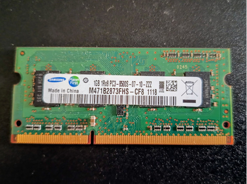 Memoria Ram Para Laptop Ddr3 Pc3-8500 De Un 1gb