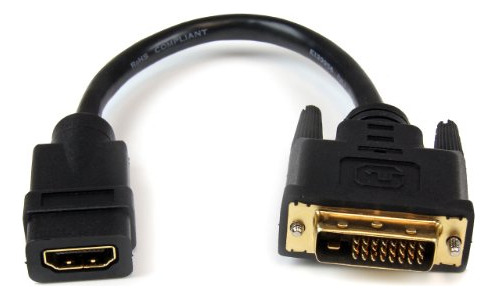 Startech.com Adaptador De Cable De Vídeo Hdmi A Dvi-d De 8 P