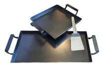Comprar Combo Biferas De 1 Y 2 Hornallas + Espatula Inox. | Attikus Color Negro