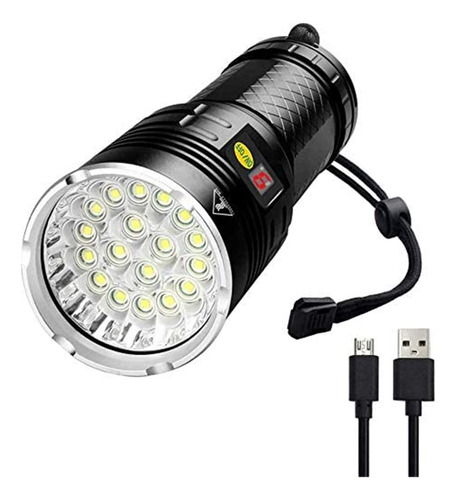 Linterna Led Recargable Ma Brillante Mano Resistente Alta Lm