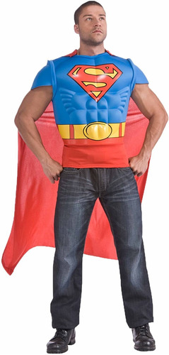 Disfraz De Superman Con Pecho Musculoso Y Capa
