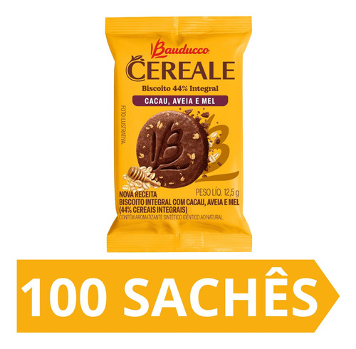 Amanteigado Bauducco Bolacha, Rosquinha, Institucional, Sachês de cream cracker, maizena, cereale cacau aveia e mel 4 kg pacote x 400