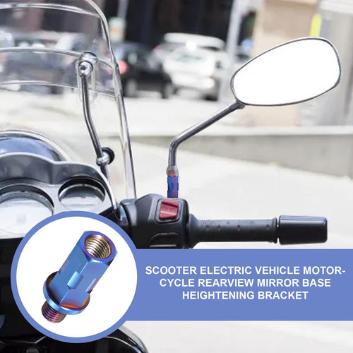Extensor De Espejo Moto M8 M10 Acero Inoxidable