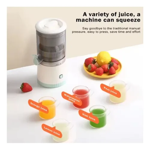 Exprimidor De Naranja Recargable Usb Extractor Portátil