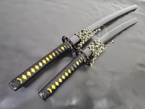 Imagem 2 de 12 de Conjunto Katana Wakizashi Daisho Espada Samurai Aço 1060