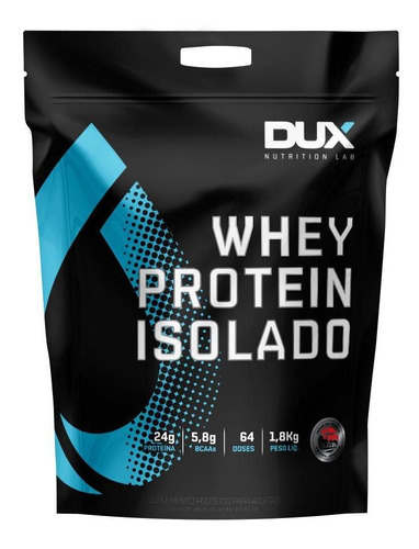 Whey Protein Isolado Dux Nutrition De Chocolate Refil 1,8kg