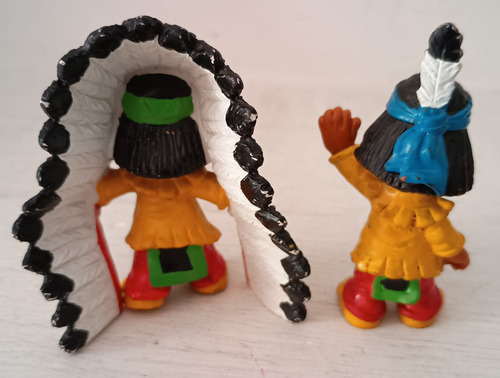 Figuras Indios Yakari Schleich Vintage 1984 7cm 2 Piezas (Usado)