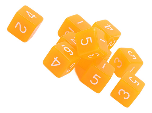 Dados Naranjas De 6 Caras, 30 Unidades, Cubos En Ángulo Rect