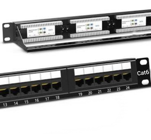 Patch Panel 24 Portas Rj45 Cat.6 Rack 19 C/guia 
