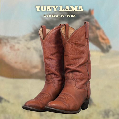 Bota Tony Lama (40 Br / 9,5 D Eua | Fabricada Nos Eua) (Usado)