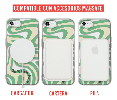 Funda Para iPhone Magsafe Con Para Mujer Curvas Verde