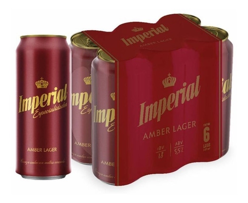 Cerveza Imperial Amber Lata 473cc Pack X12