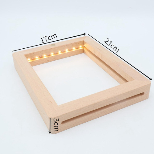 Para Marco De Fotos De Madera Marco De Fotos Led Luz De