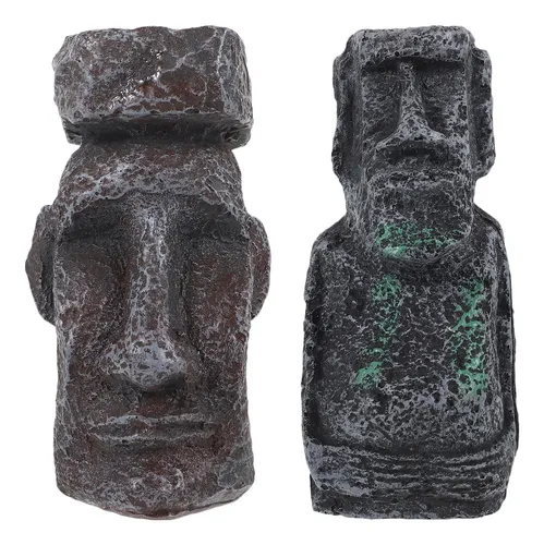 comprar Ciieeo 2pcs Isla De Pascua De La Isla Moai Estatua De Escult