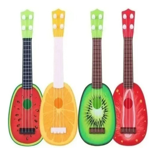 Guitarra Para Niños Ukelele Juguete Diseños Frutas 