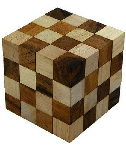 Anaconda Cube Puzzle De Madera Brain Teaser